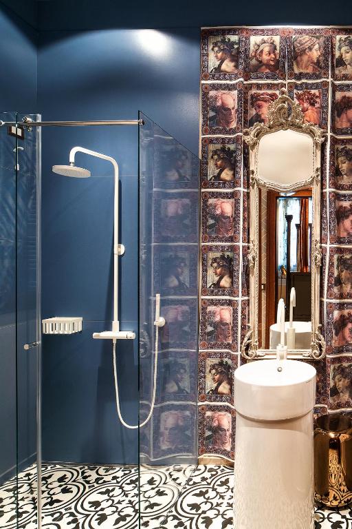 Koupelna v ubytování Hotel Heureka