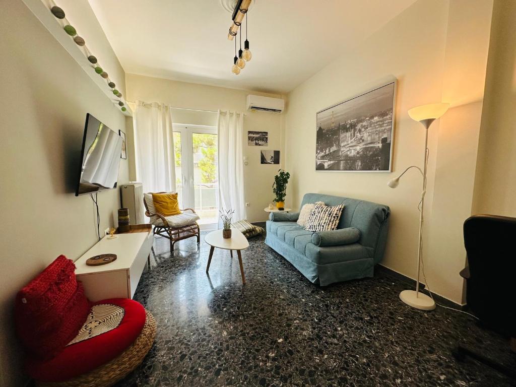 Posezení v ubytování Natassa's Apartment