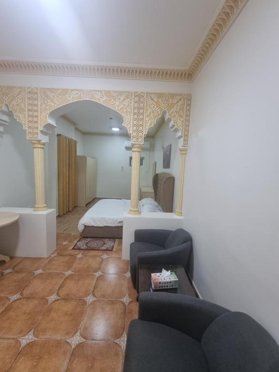 Postel nebo postele na pokoji v ubytování Marhabaa hotel Al Amarat