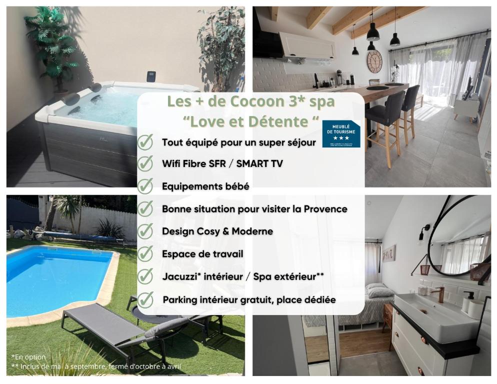 Fotografie z fotogalerie ubytování Cocon Classé 3 Etoiles - Love et Détente - SPA v destinaci Carpentras
