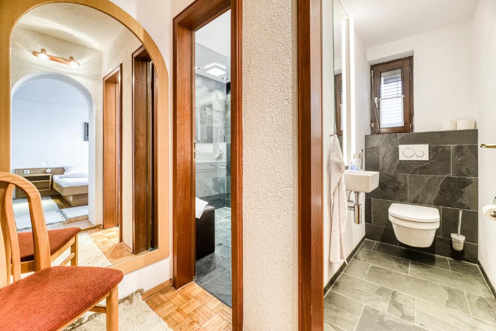 Koupelna v ubytování Gasthaus Hecht