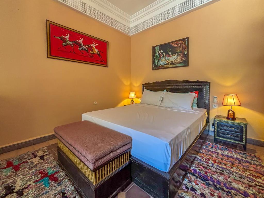 Postel nebo postele na pokoji v ubytování Le Bleu House