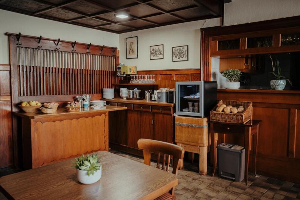 Kuchyň nebo kuchyňský kout v ubytování Lehmgefühle mit Mainblick