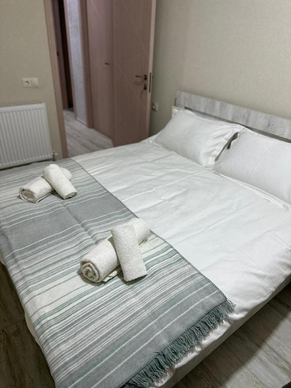 Postel nebo postele na pokoji v ubytování Cottage V1