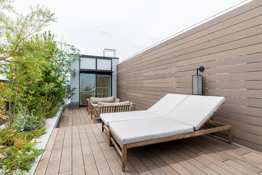 Balkón nebo terasa v ubytování Park Hotel Kyoto