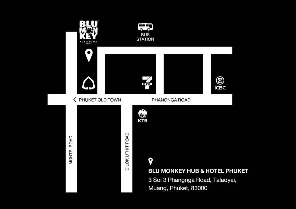 a black and white graphic of a box with the words buy key at Blu Monkey Hub and Hotel Phuket Town- Free All Day Coworking space in Phuket Town