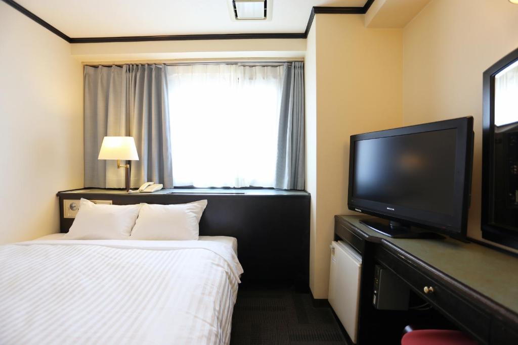 TV a/nebo společenská místnost v ubytování Hotel Castle Inn Suzuka
