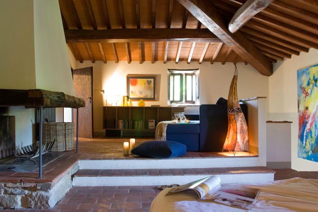 Χώρος καθιστικού στο Podere Villole Toskana Chianti Apartment Firenze