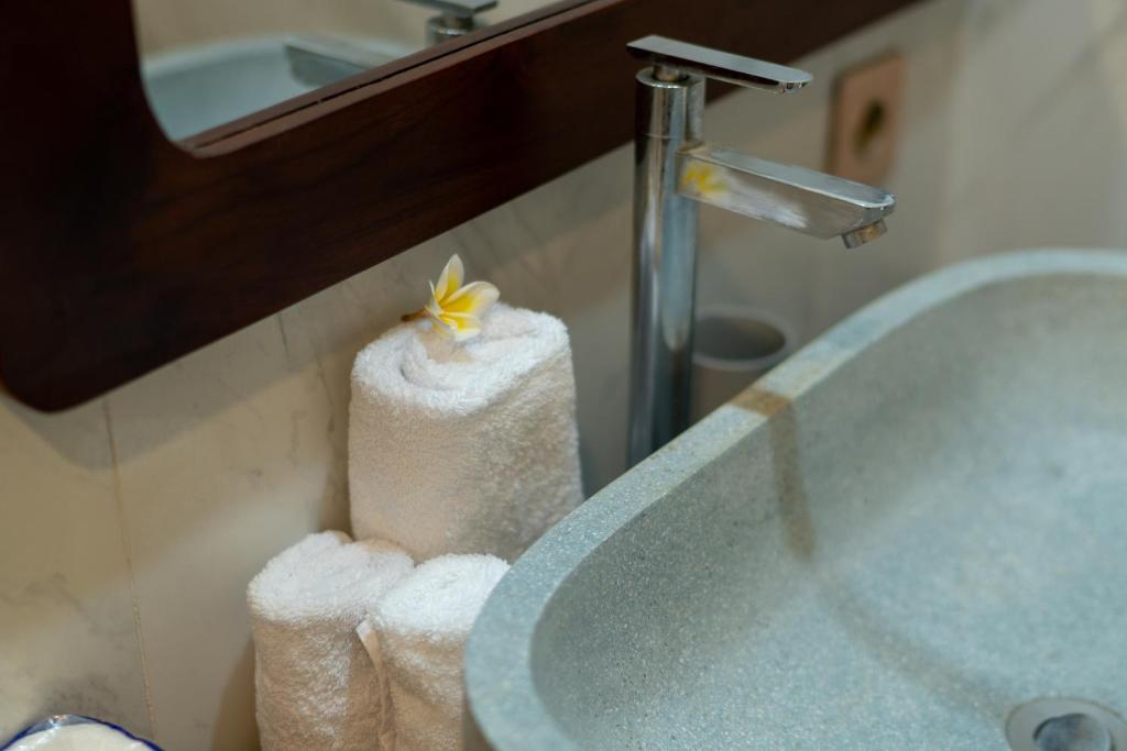 Koupelna v ubytování Baran Swaha Villa