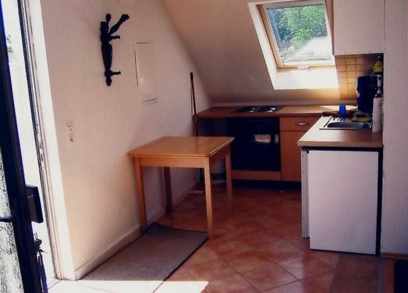 Kuchyň nebo kuchyňský kout v ubytování Ferienwohnung am Kreßinsee