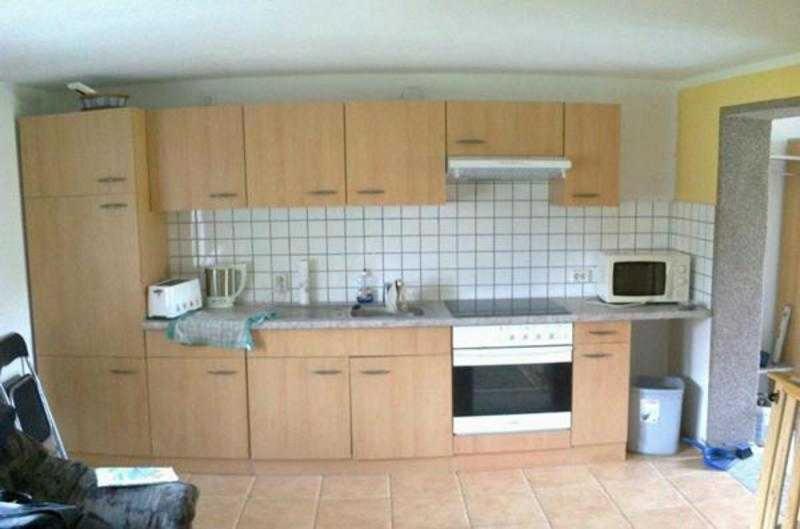 Kuchyň nebo kuchyňský kout v ubytování Ferienwohnung am Kreßinsee