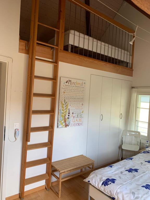 Postel nebo postele na pokoji v ubytování BnB Lindenacker