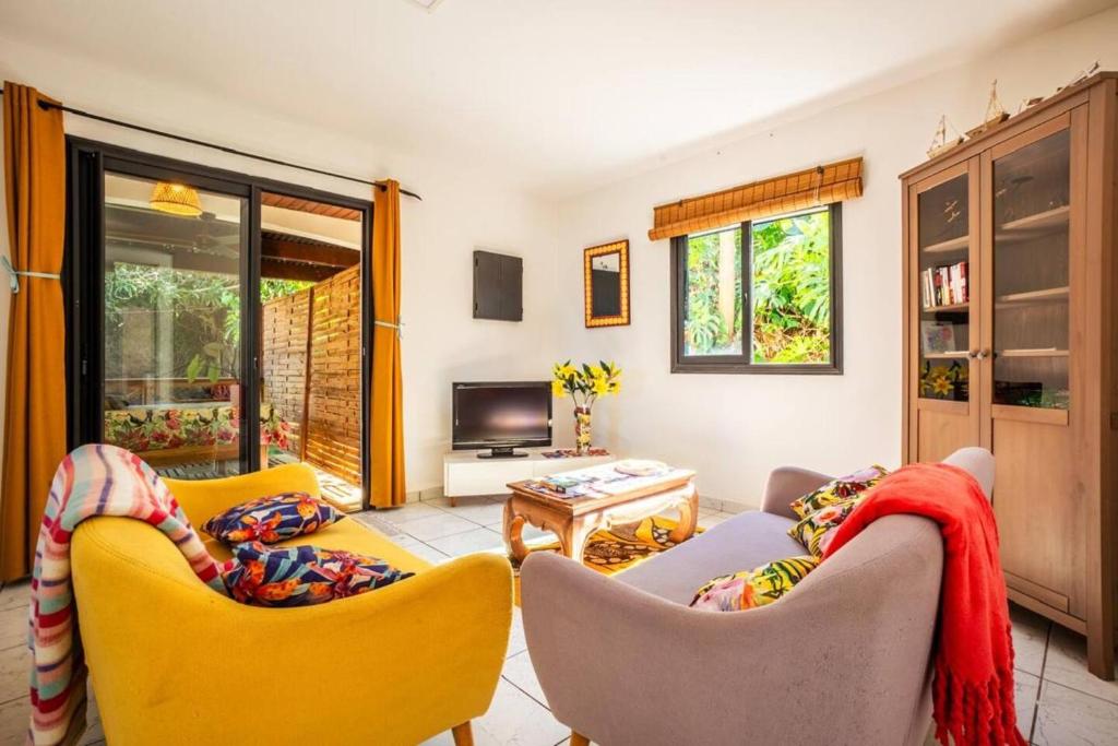 Posezení v ubytování Grande Maison de 8 chambres au sud de"La Réunion"