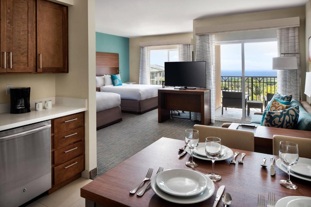 Kuchyň nebo kuchyňský kout v ubytování Residence Inn by Marriott Maui Wailea