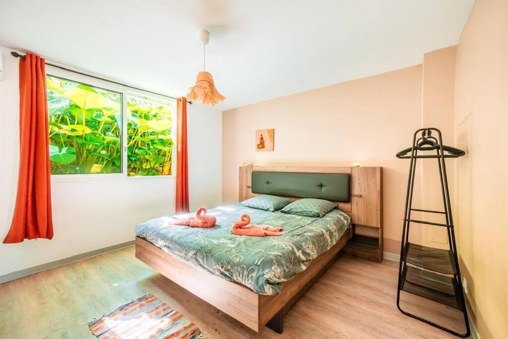 Postel nebo postele na pokoji v ubytování Grande Maison de 8 chambres au sud de"La Réunion"