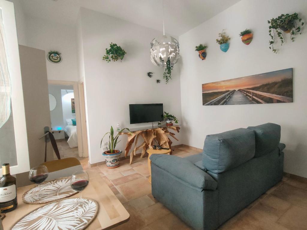 TV a/nebo společenská místnost v ubytování Apartamento en pleno centro historico