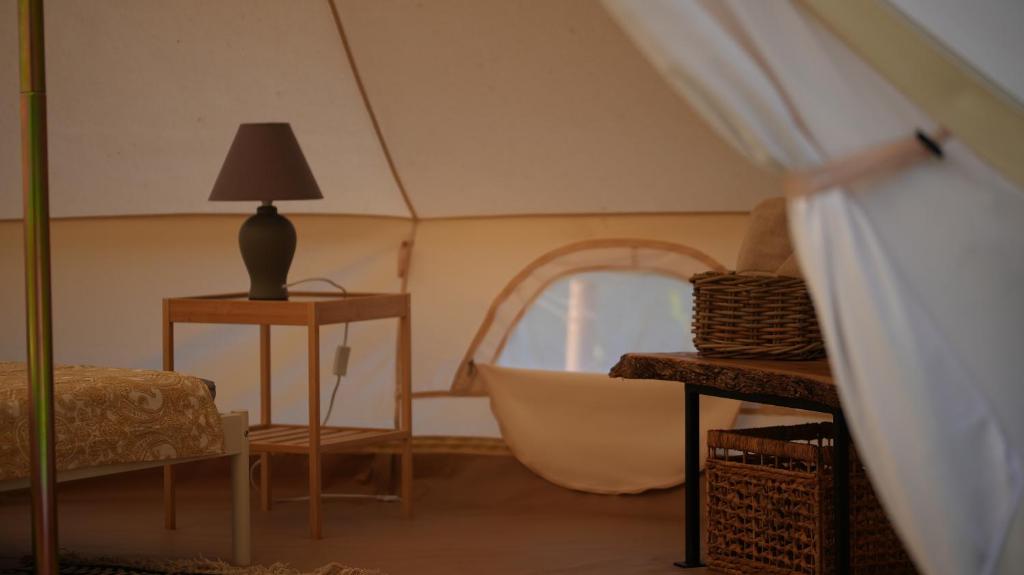 Posezení v ubytování Glamping Di Palma