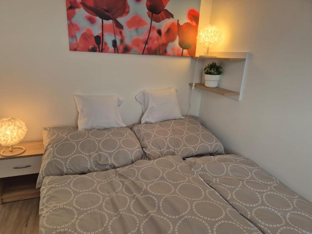 Postel nebo postele na pokoji v ubytování Bona Casa Vendégház