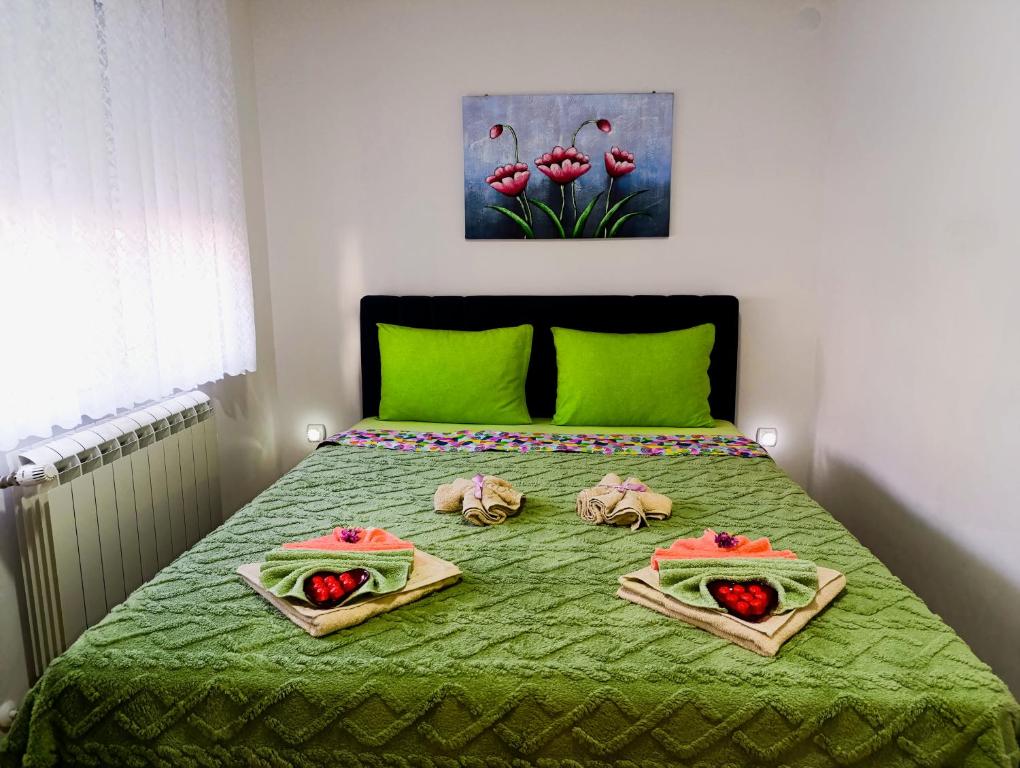 Postel nebo postele na pokoji v ubytování Apartman LARA