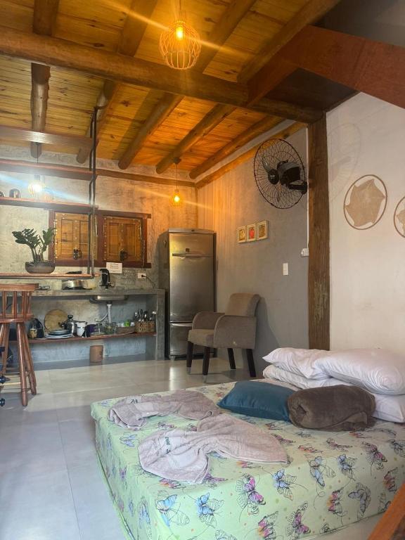 Kuchyň nebo kuchyňský kout v ubytování Pousada Reserva Setiba Guarapari