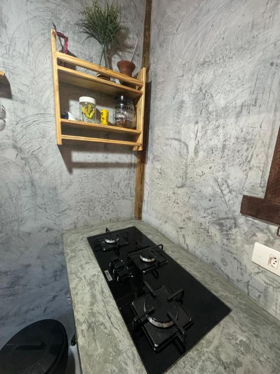 Kuchyň nebo kuchyňský kout v ubytování Pousada Reserva Setiba Guarapari