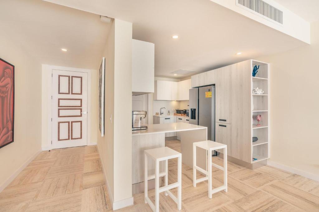 Kuchyň nebo kuchyňský kout v ubytování Exceptional apartment nearby beach at Portillo