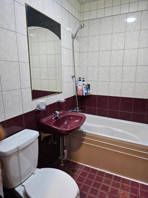 Koupelna v ubytování Mirim Motel
