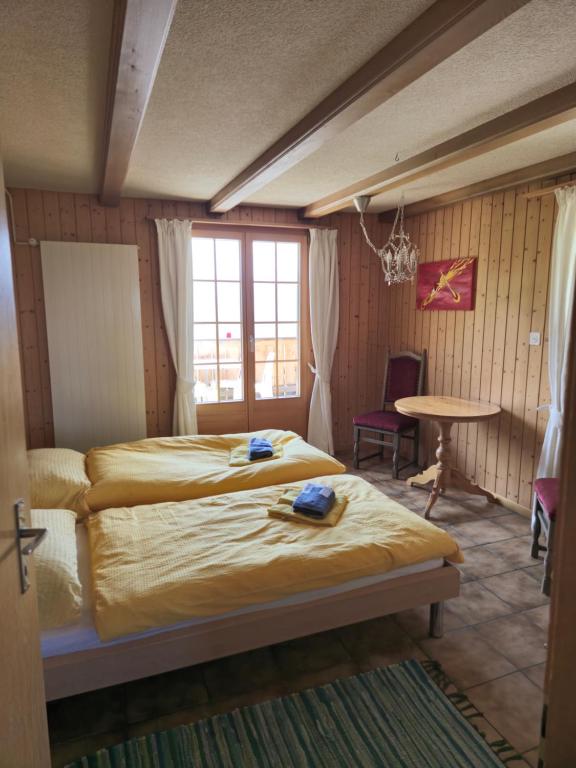 Postel nebo postele na pokoji v ubytování Berggasthaus Höchst