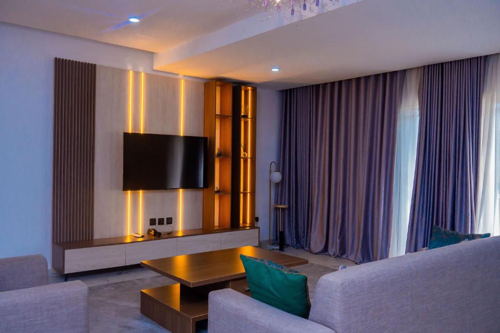 TV a/nebo společenská místnost v ubytování Cologne Residence