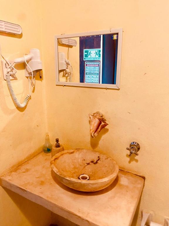 Koupelna v ubytování Cabanas Jaalkab