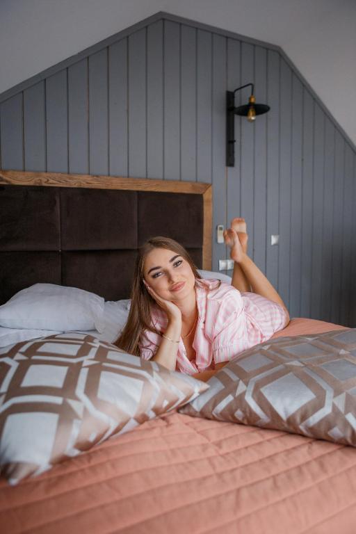 Postel nebo postele na pokoji v ubytování Hotel Monysto