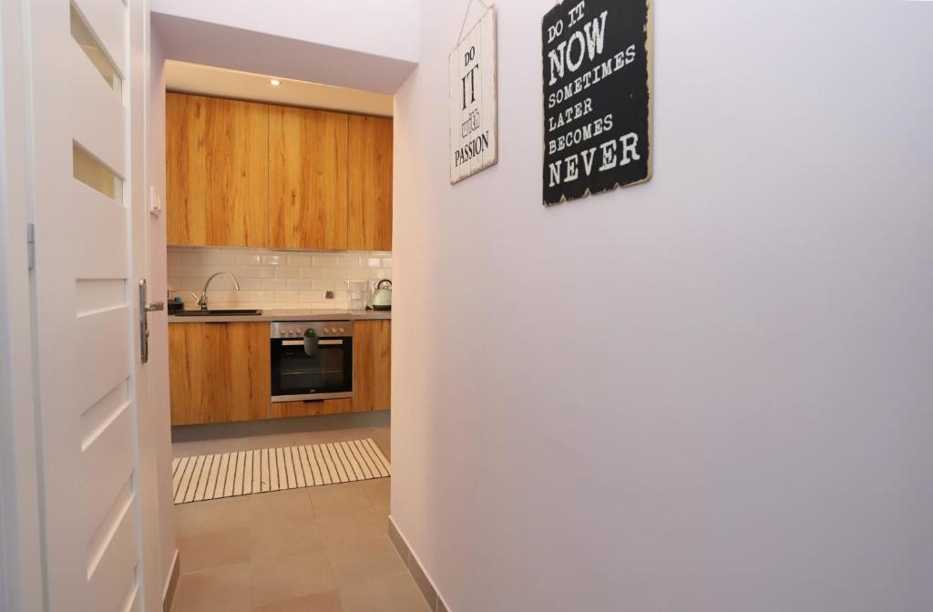 Kuchyň nebo kuchyňský kout v ubytování Apartament Sudeckie Boho