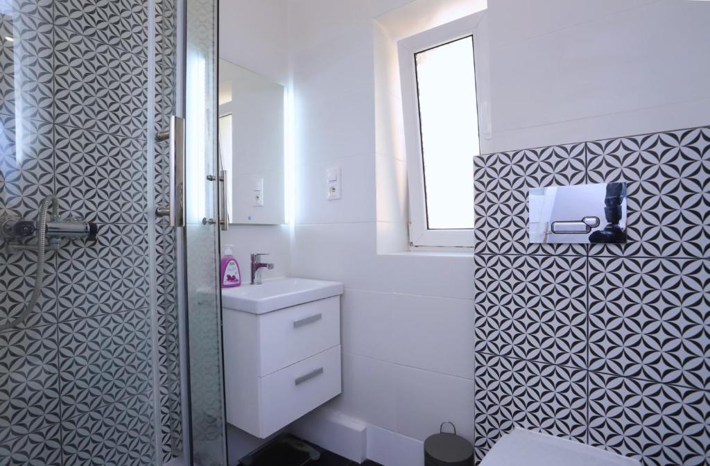 Koupelna v ubytování Apartament Sudeckie Boho