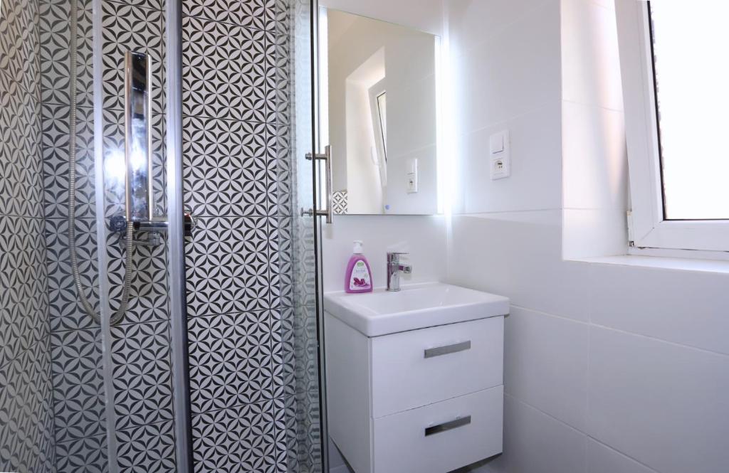 Koupelna v ubytování Apartament Sudeckie Boho