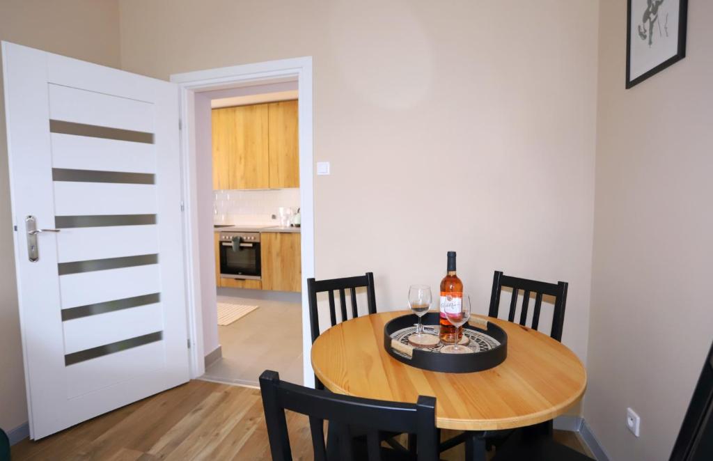 Kuchyň nebo kuchyňský kout v ubytování Apartament Sudeckie Boho
