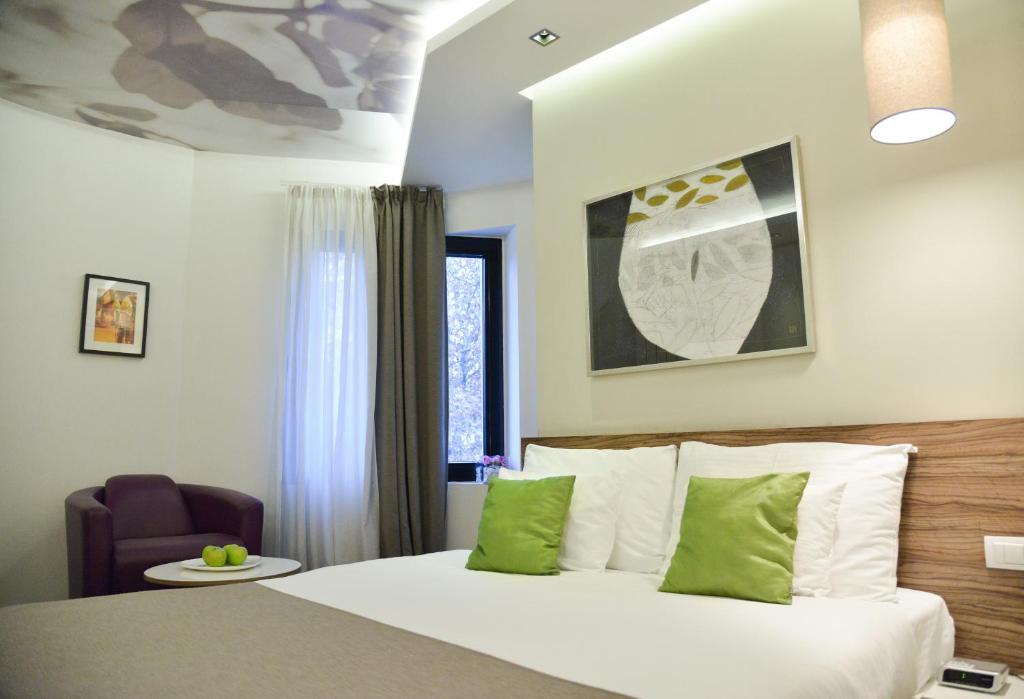 Uma cama ou camas num quarto em Hotel Sole