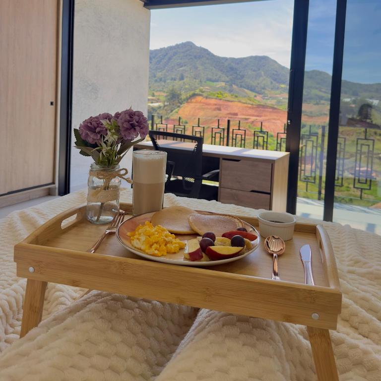 Nespecifikovaný výhled na hory nebo výhled na hory při pohledu z bed and breakfast