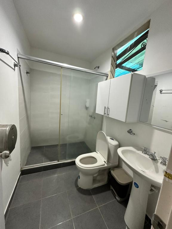 Koupelna v ubytování Hostel Brisas del Nevado