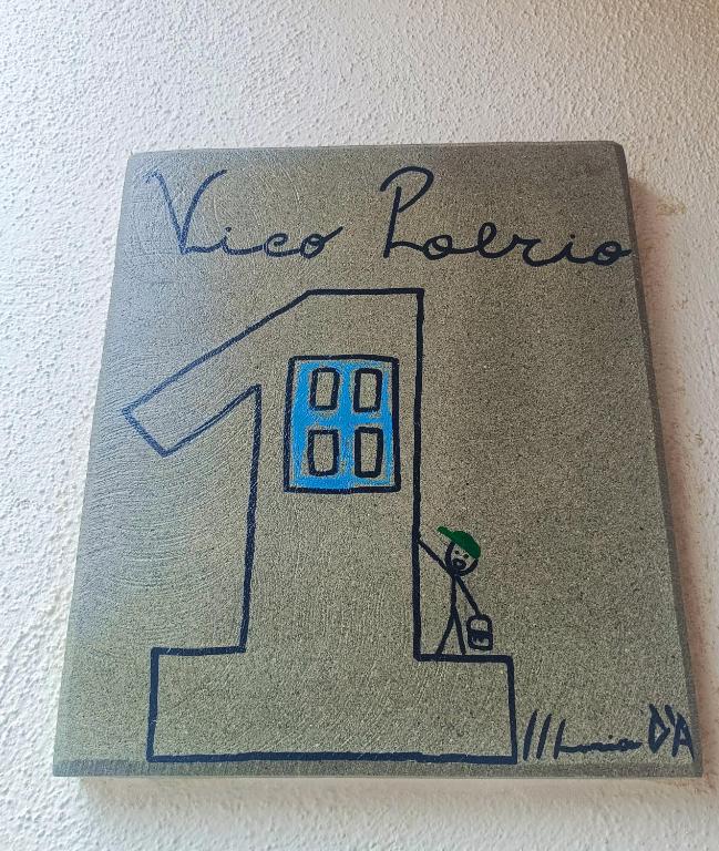 a piece of paper with a drawing of a house at Vico Poerio 1 in Tursi