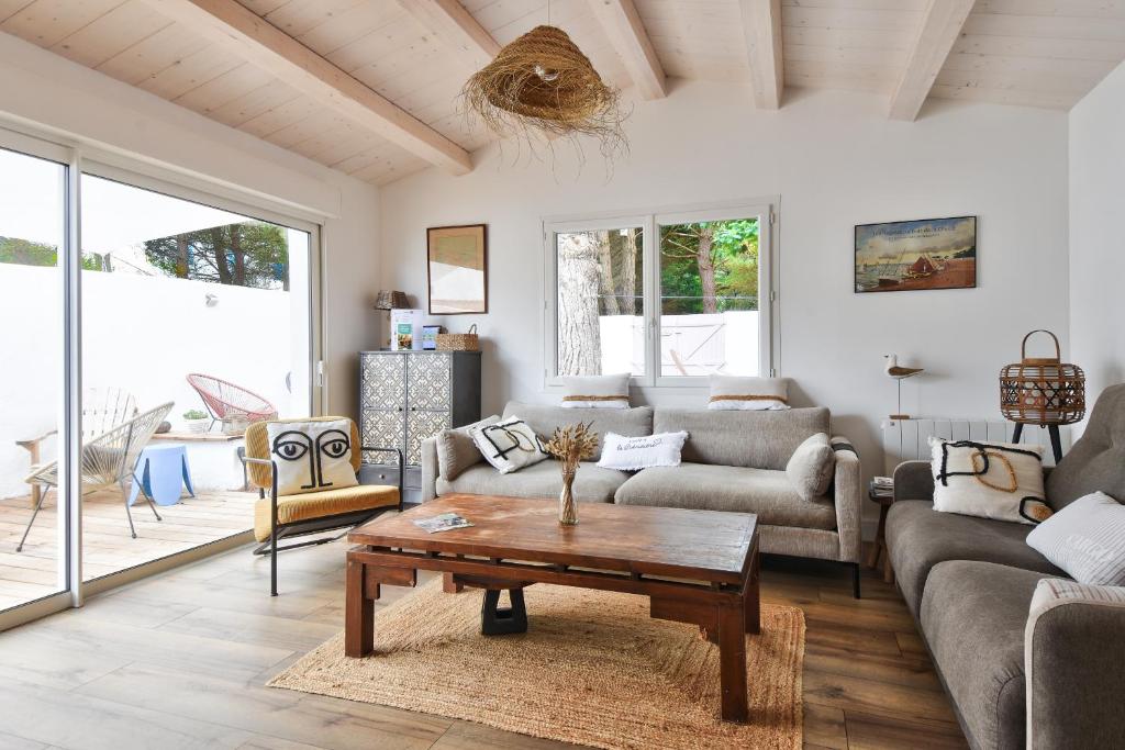 Et opholdsområde på Jolie maison pour 7 - 300 m de la plage - Dunes