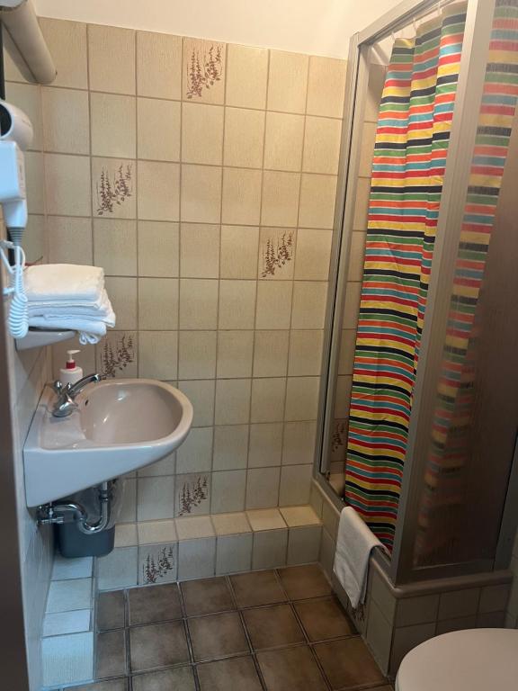 Koupelna v ubytování Hotel Am Flughafen