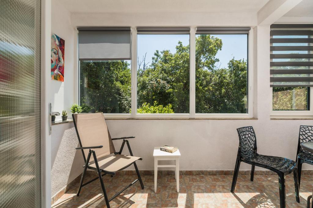 Balkón nebo terasa v ubytování Palatino