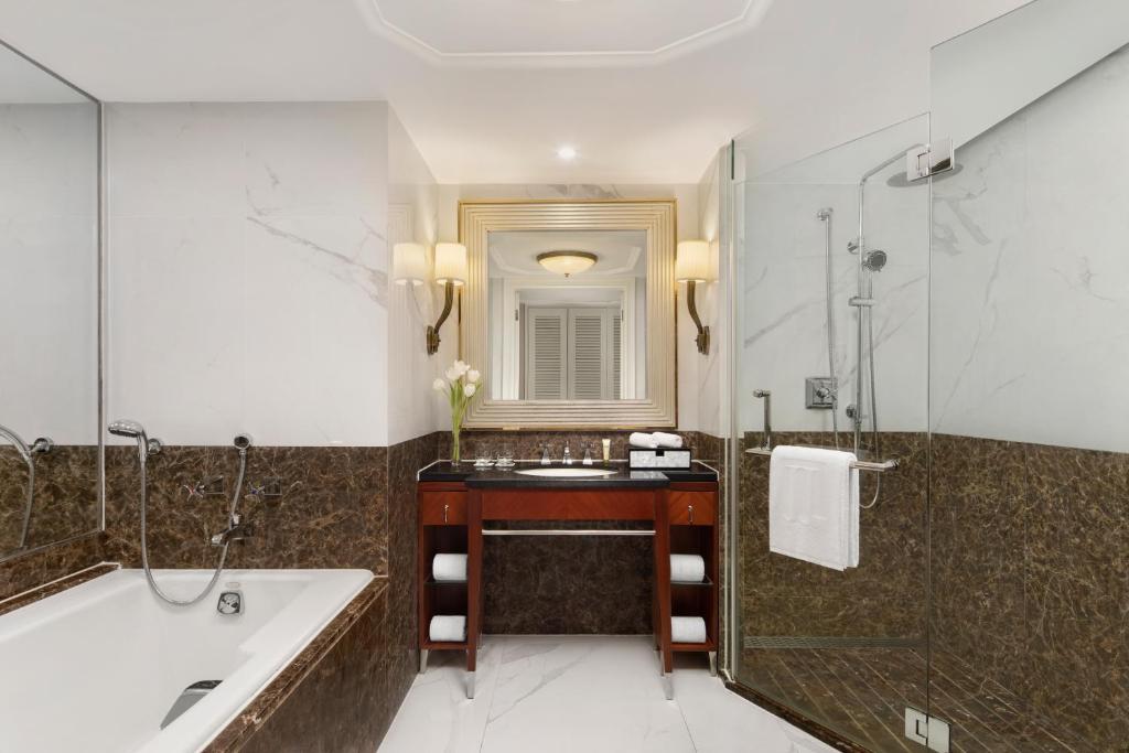 Koupelna v ubytování Jin Jiang Hotel