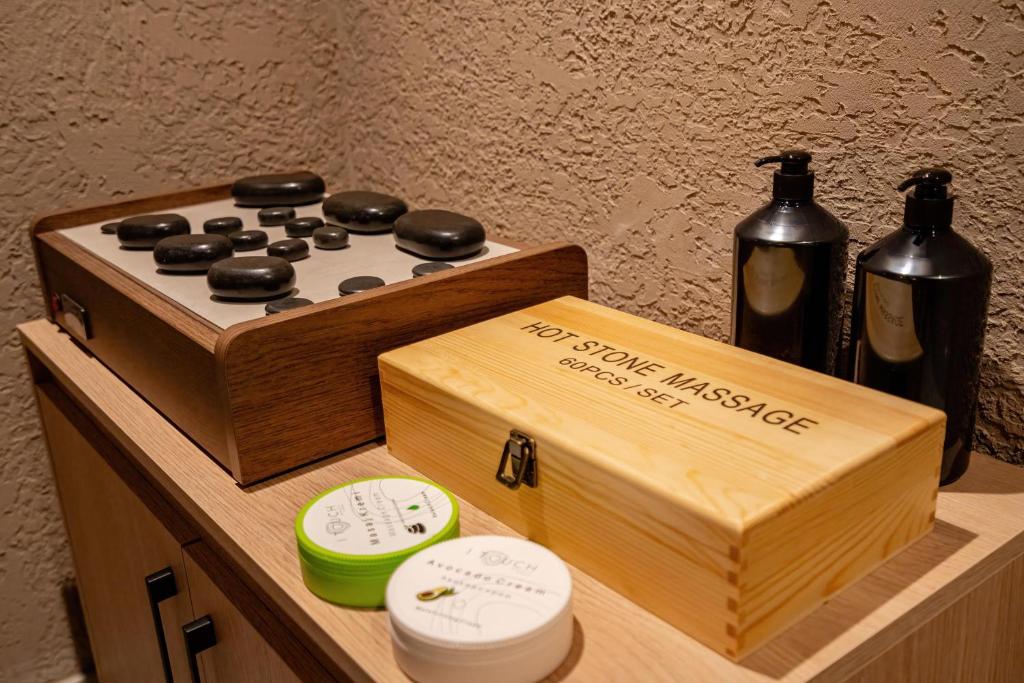 Coffee and tea making facilities at Awen Lara Hotel