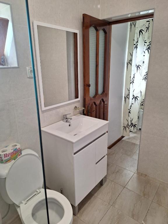 Koupelna v ubytování Residencial Vitoria