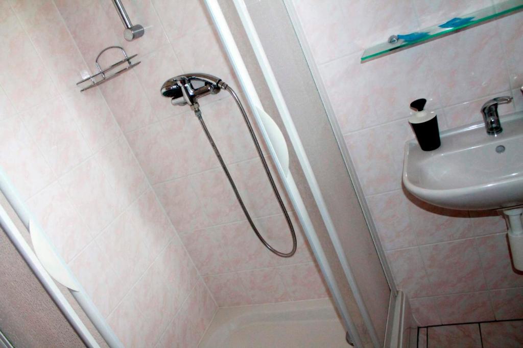 Koupelna v ubytování Penzion Na přehradě