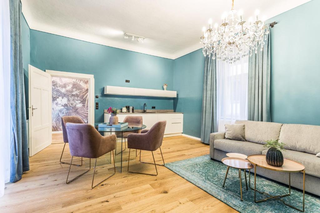 Posezení v ubytování Designer Boutique Apartments Graz Trauttmansdorffgasse