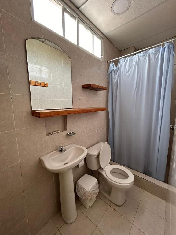 Koupelna v ubytování Chescos Hotel