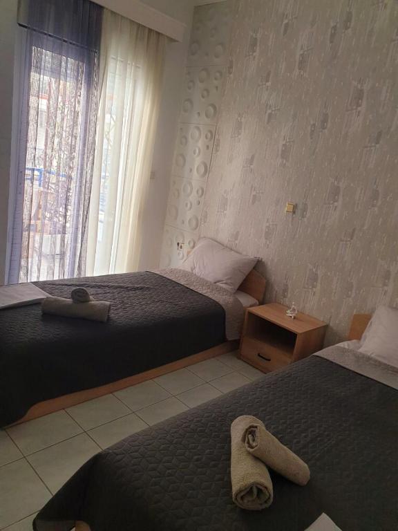 Postel nebo postele na pokoji v ubytování Άνετο και όμορφο διαμέρισμα
