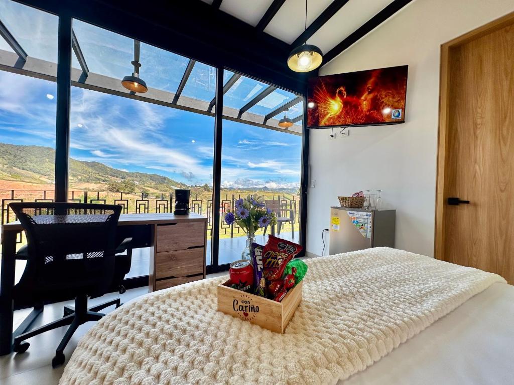 Nespecifikovaný výhled na hory nebo výhled na hory při pohledu z bed and breakfast